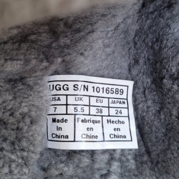 UGG Abree Short II Women’s Charcoal Sheepskin Winter Boots — Size 7 (EUC) - Picture 11 of 14